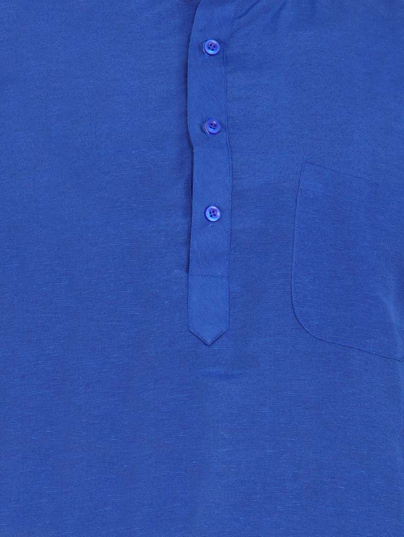 men solid mandarin neck long kurta - 21537913 -  Standard Image - 4