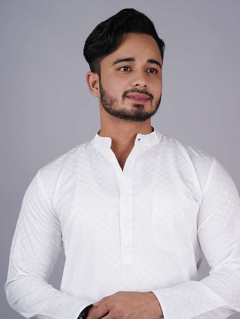 men self design long sleeves kurta - 21537928 -  Standard Image - 4