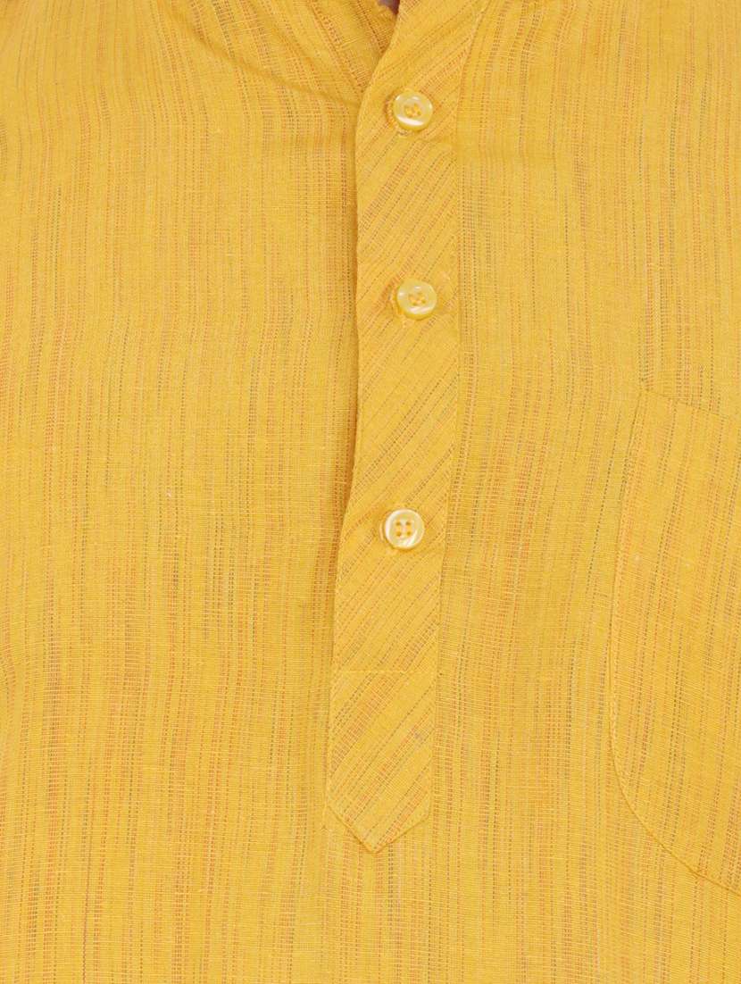 men solid mandarin neck long kurta - 21537945 -  Standard Image - 4