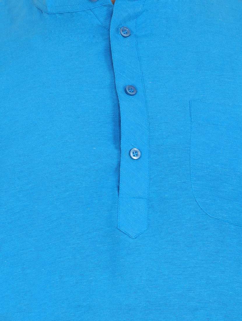men solid mandarin neck long kurta - 21537960 -  Standard Image - 4
