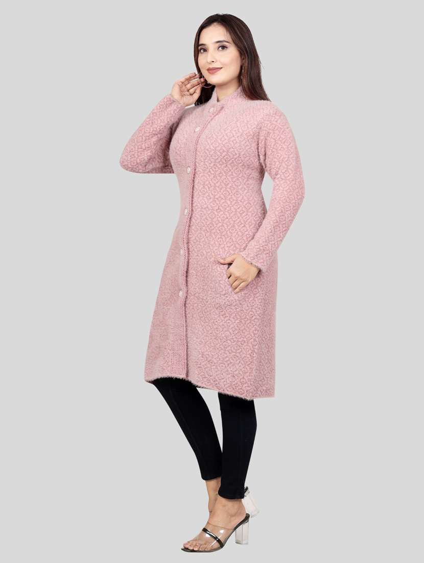 women self design long cardigan - 21537997 -  Standard Image - 1