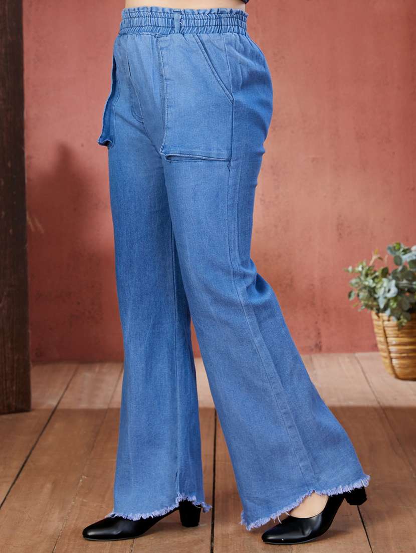 girls plain bootcut jeans