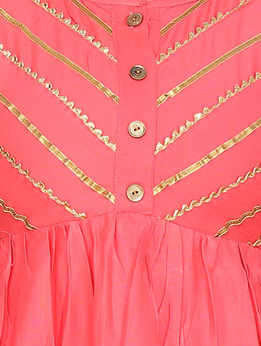 girls solid kurta & pant set - 21538268 -  Standard Image - 4