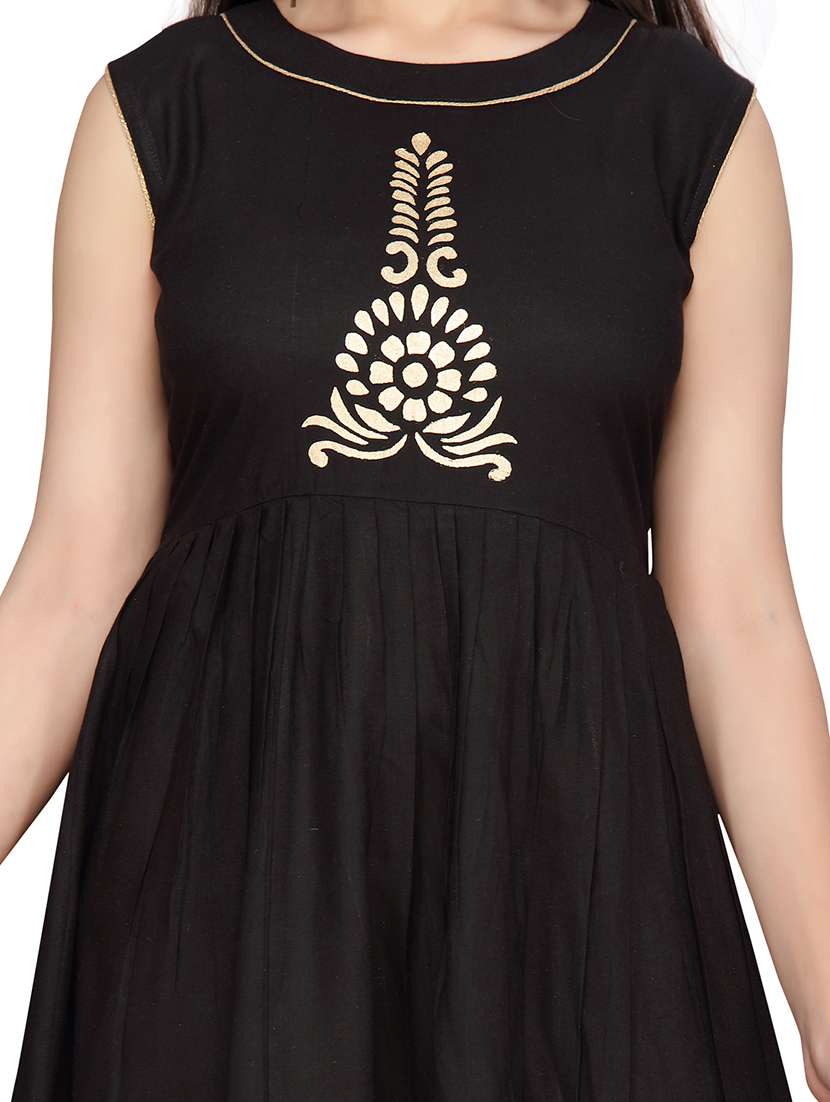girls printed sleeveless flared kurti - 21538410 -  Standard Image - 4