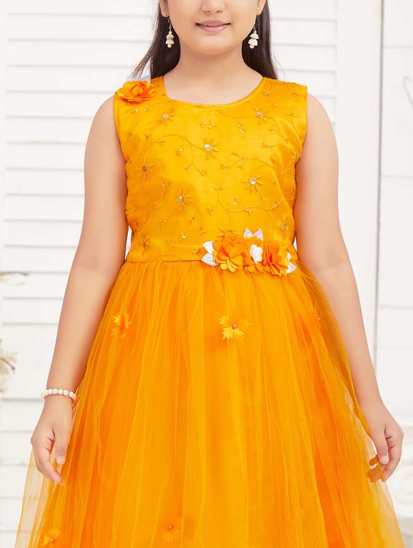 girls embroidered sleeveless party frock - 21538468 -  Standard Image - 4