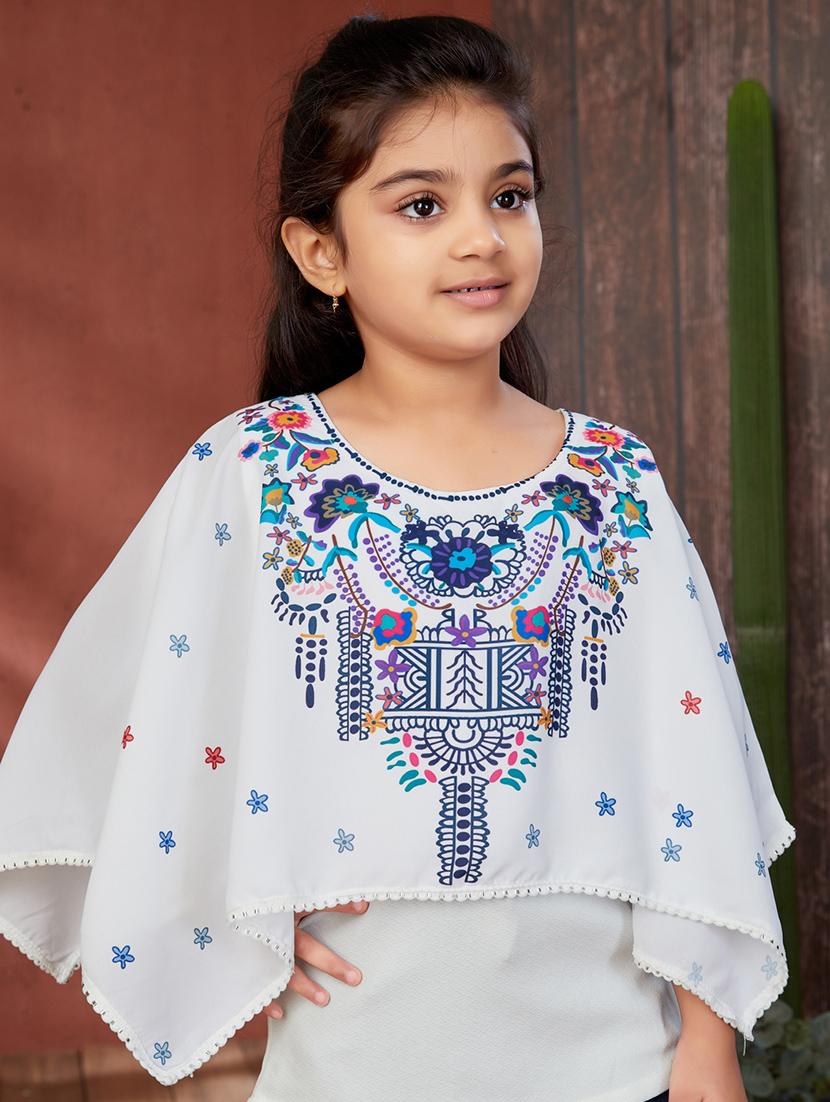 girls printed round neck top - 21538498 - Standard Image - 4