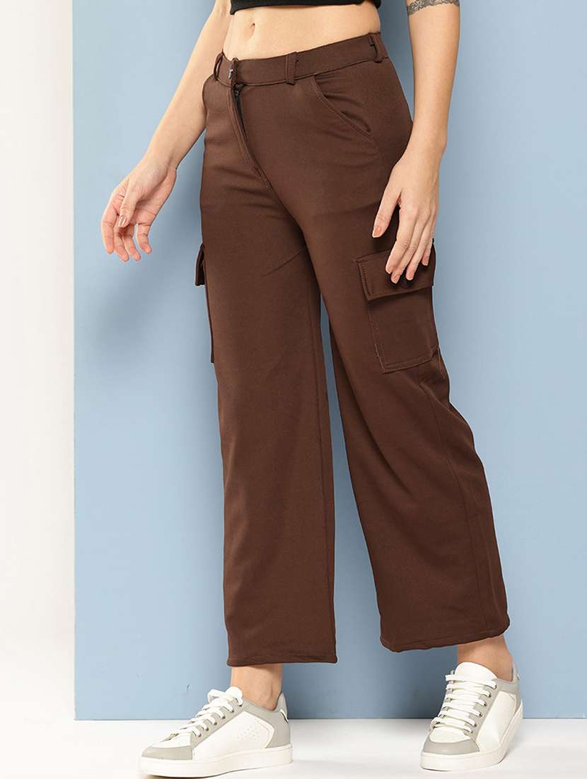 women solids high rise cargo - 21538573 -  Standard Image - 1