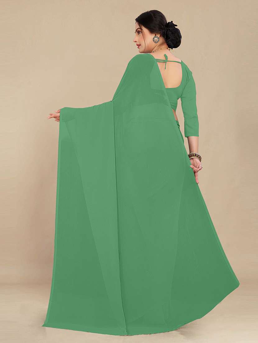 women neo mint plain saree - 21539055 -  Standard Image - 1