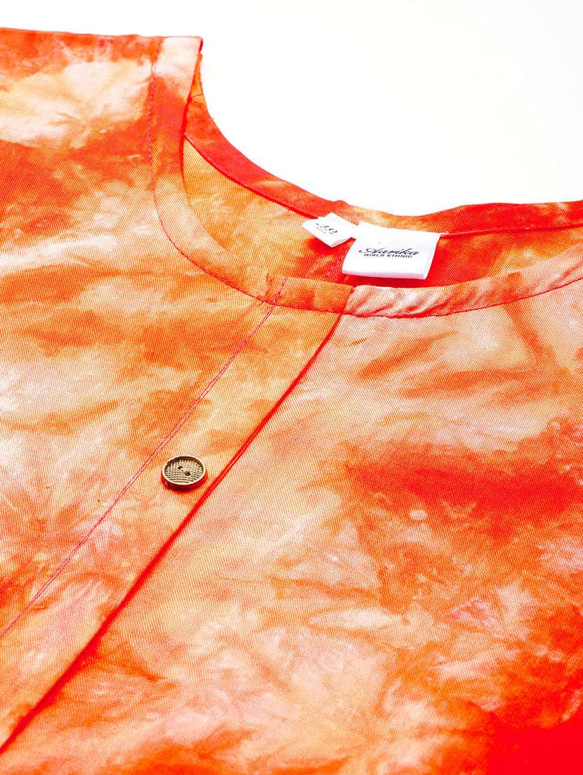 women tie & dye round neck straight kurta - 21539095 -  Standard Image - 4