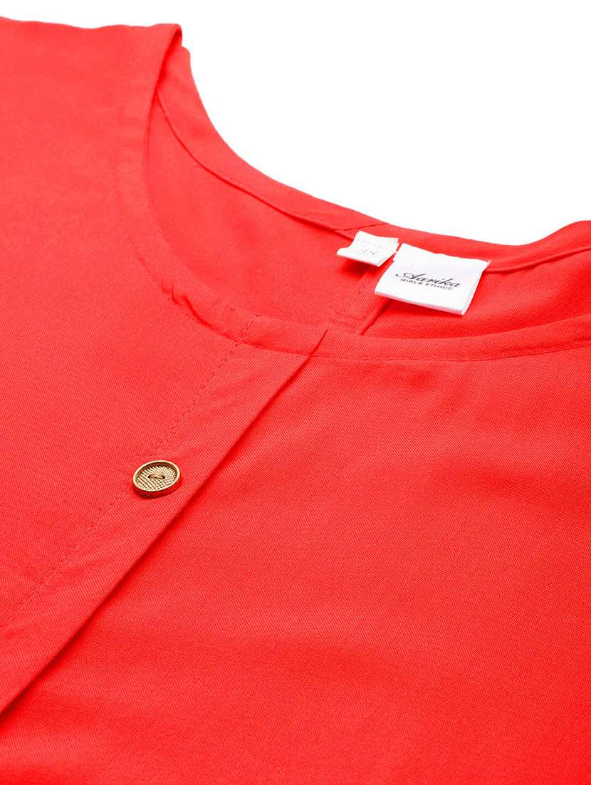 women solid round neck straight kurta - 21539098 -  Standard Image - 4