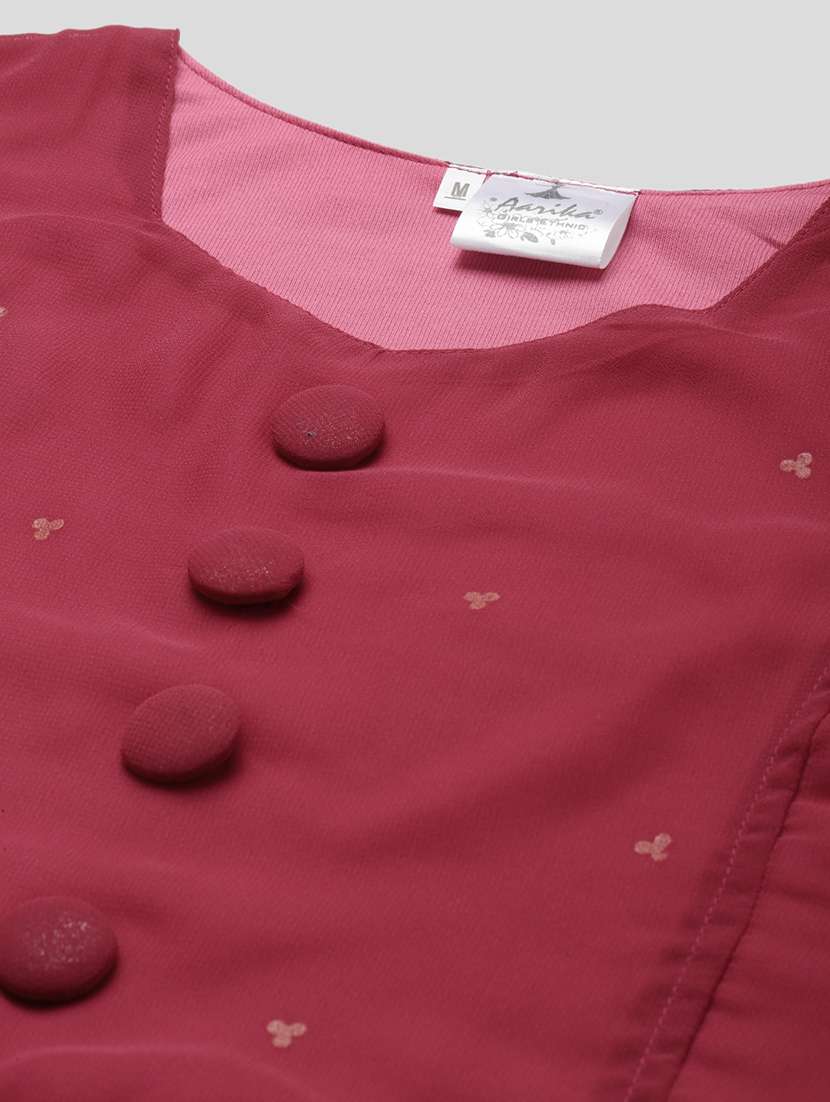 women pink self design sleeveless a-line tunic - 21539105 -  Standard Image - 4