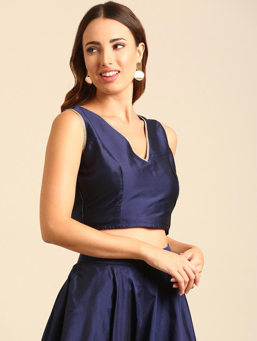 women solid sleeveless stitched blouse - 21539120 - Standard Image - 1