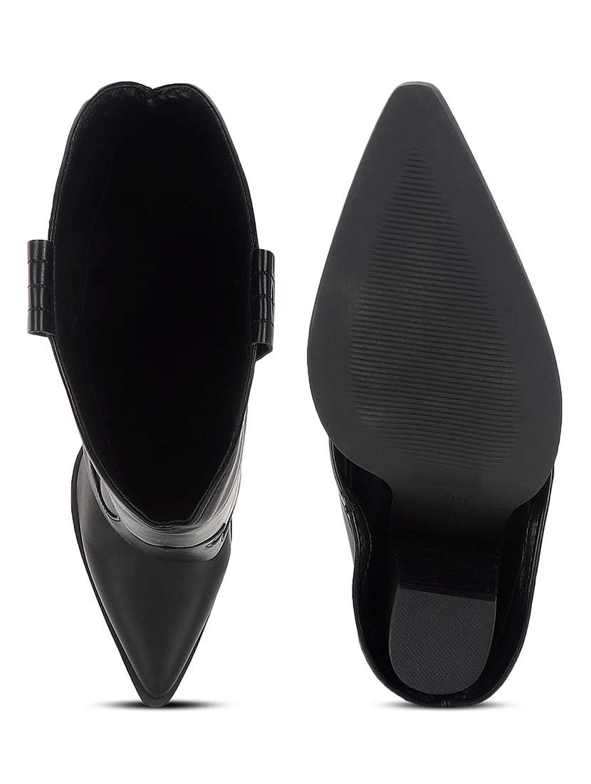 women solid knee length boots - 21539171 -  Standard Image - 4