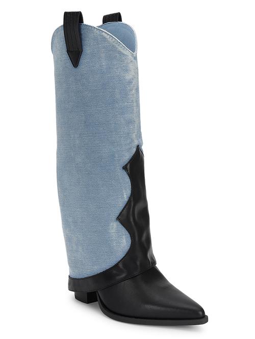 women solid knee length boots - 21539172 -  Standard Image - 0
