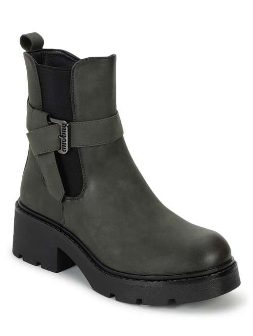 women solid ankle length boots - 21539175 -  Standard Image - 0