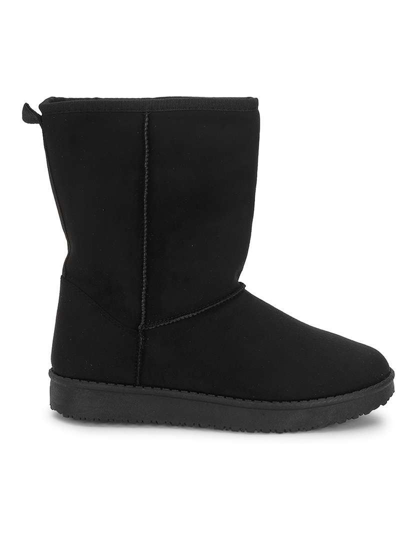 women solid ankle length boots - 21539177 - Standard Image - 1