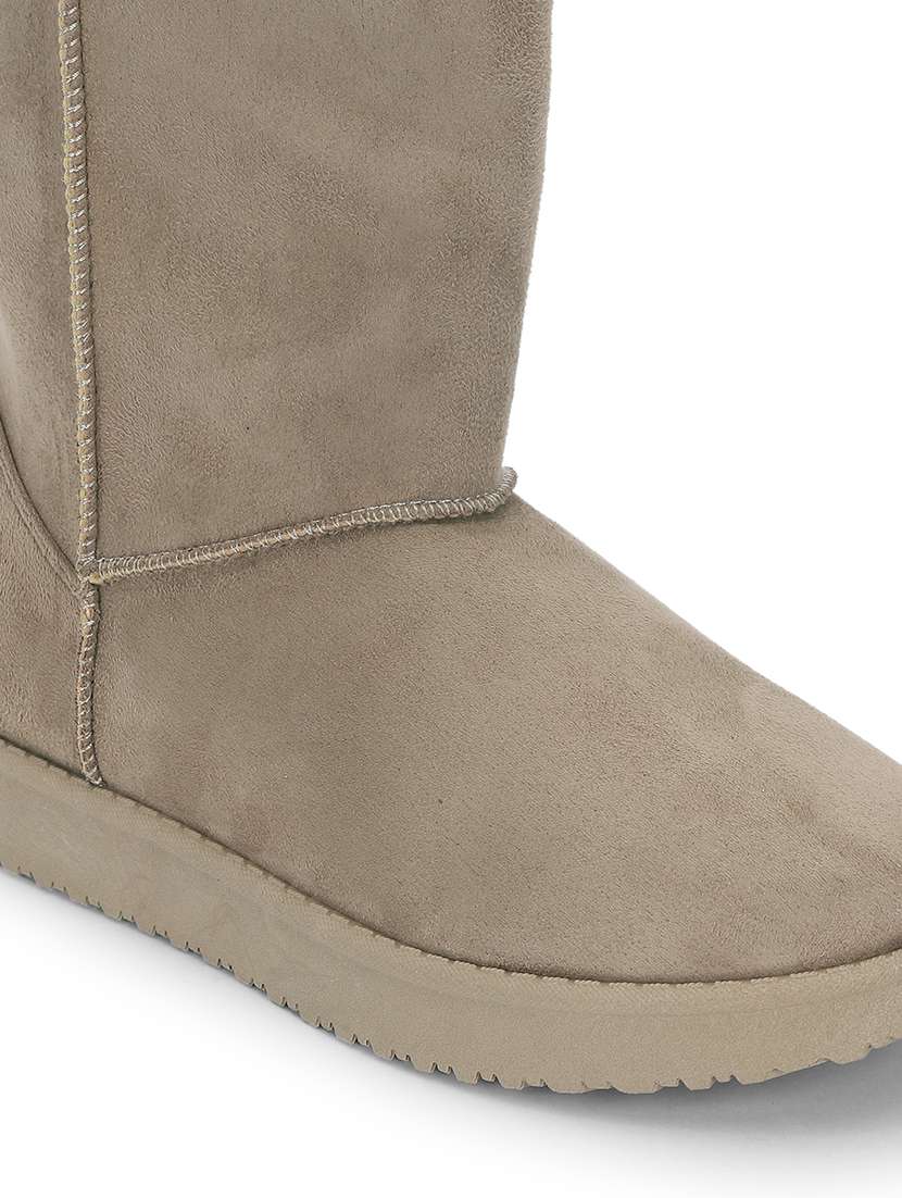 women solid ankle length boots - 21539178 - Standard Image - 6