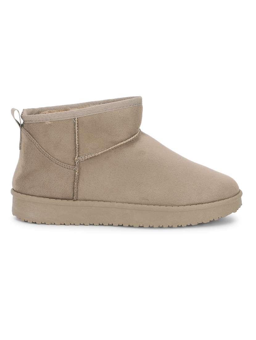 women solid ankle length boots - 21539180 - Standard Image - 1