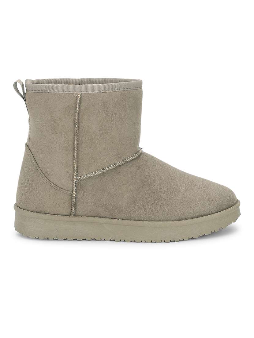 women solid ankle length boots - 21539182 - Standard Image - 1