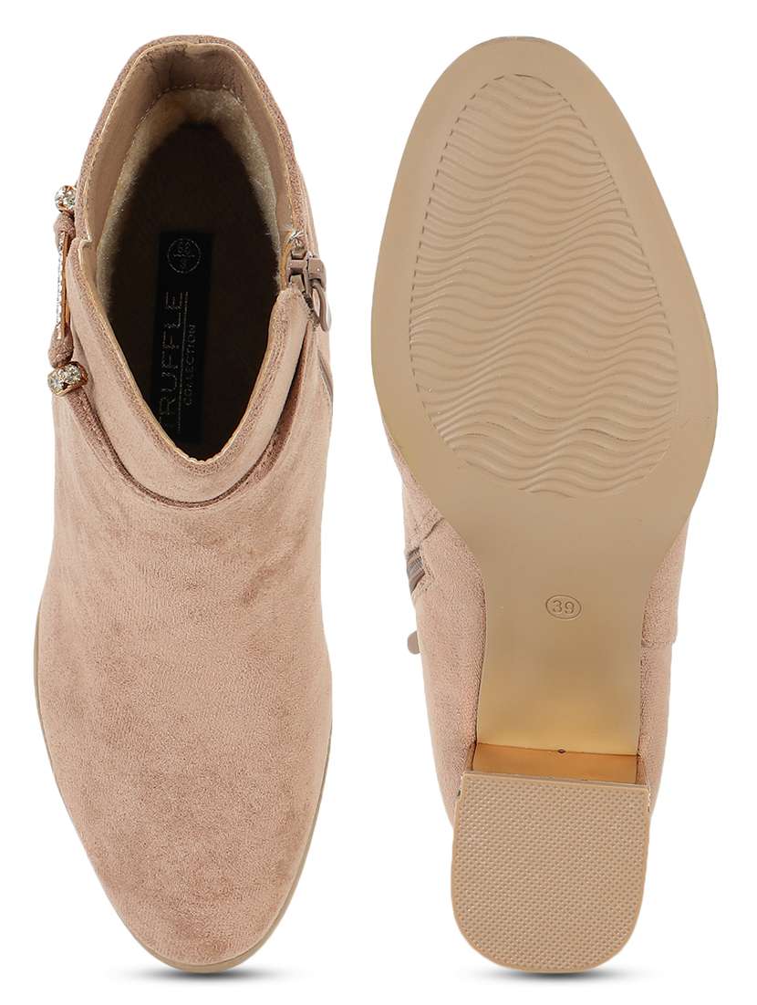 women solid ankle length boots - 21539192 -  Standard Image - 4