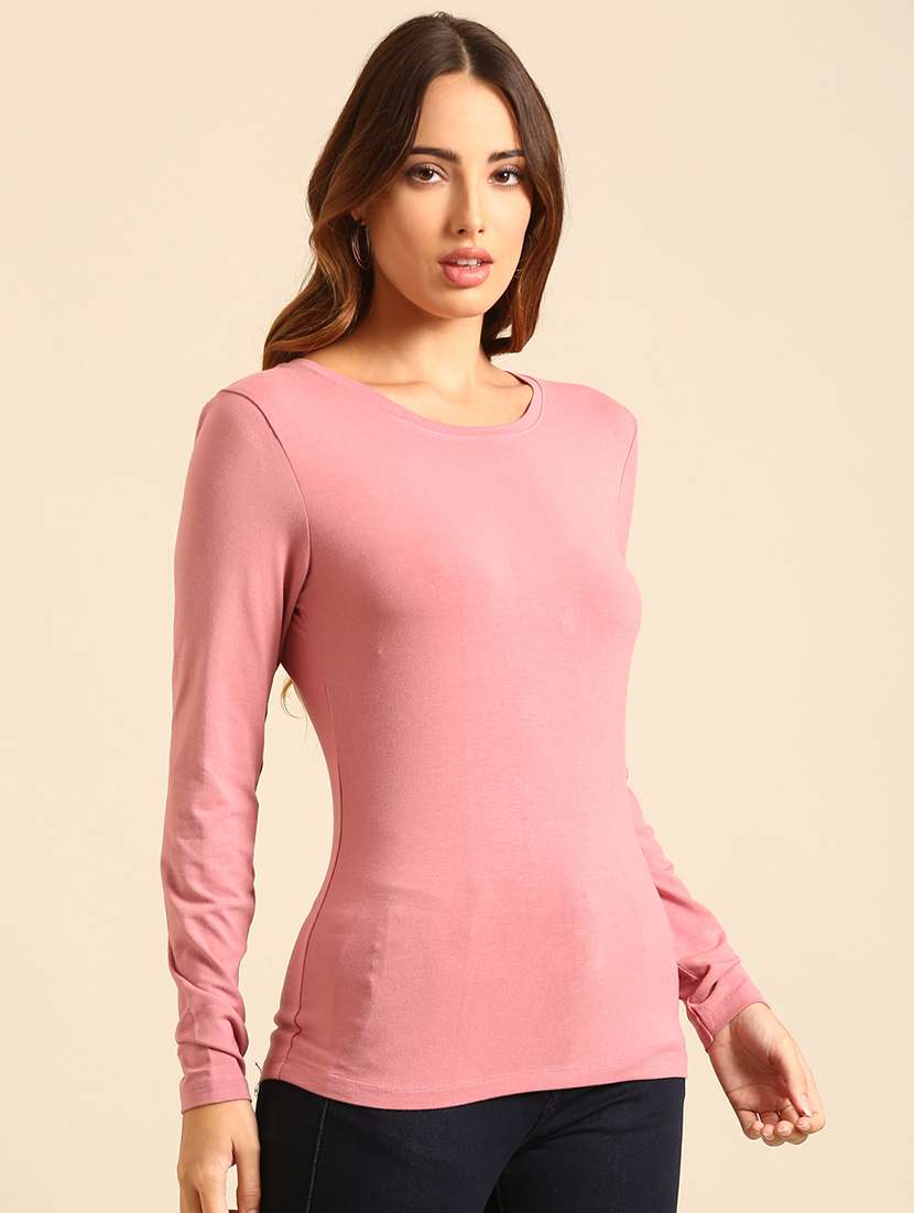 women round neck plain t-shirt - 21539436 -  Standard Image - 1