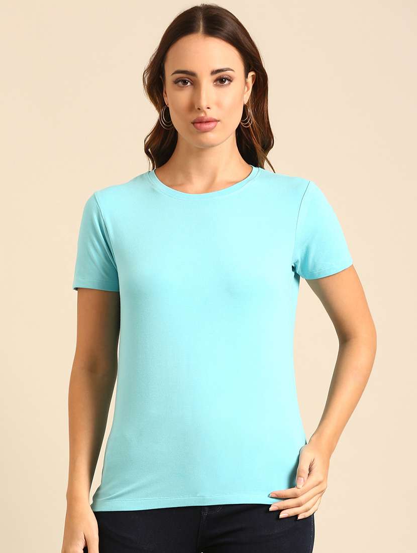 women round neck plain t-shirt