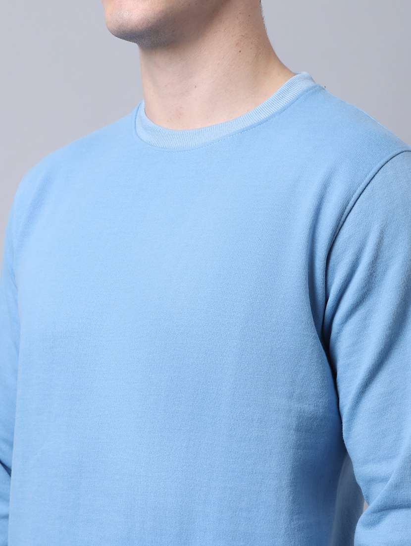 men long sleeves plain sweatshirt - 21539858 - Standard Image - 4
