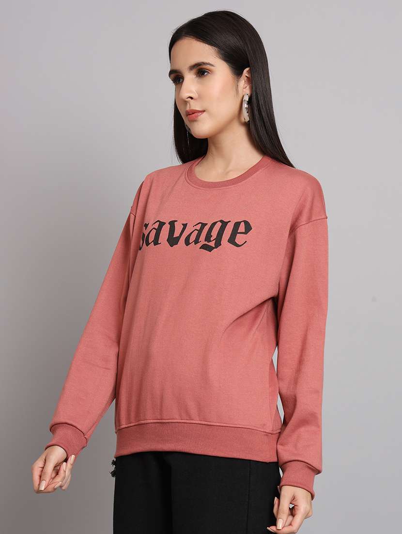 women printed long sleeve sweatshirt - 21539866 - Standard Image - 1