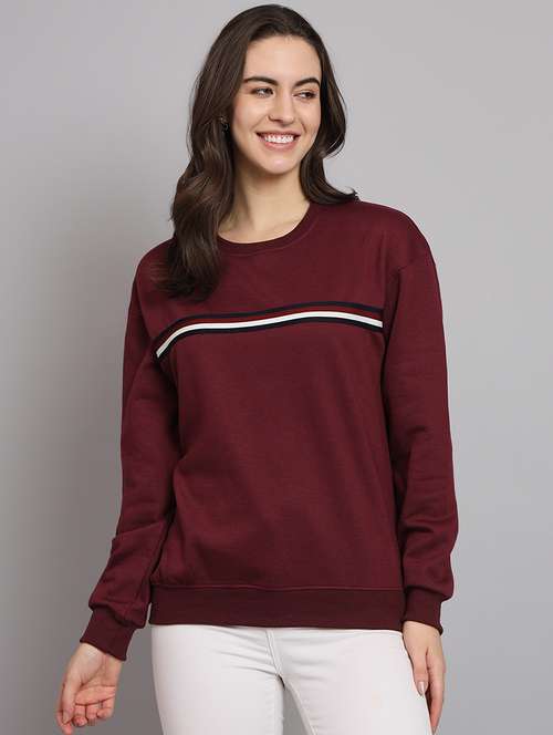 women long sleeves tapered sweatshirt - 21539894 - Standard Image - 0