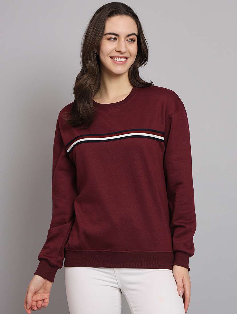 women long sleeves tapered sweatshirt - 21539894 - Zoom Image - 0