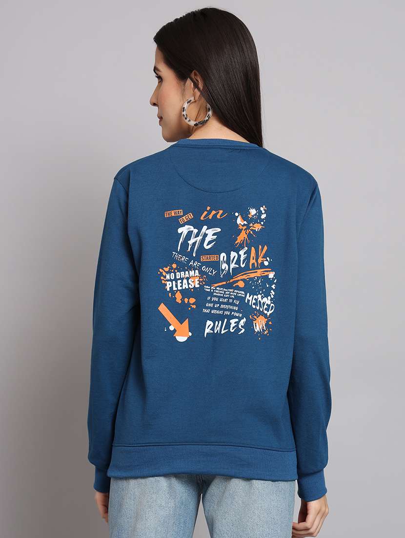 women long sleeves front & back print sweatshirt - 21539910 -  Standard Image - 1