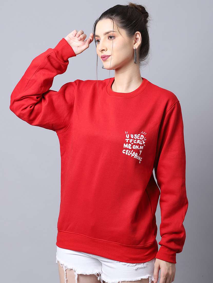 women long sleeves front & back print sweatshirt - 21539915 - Standard Image - 1