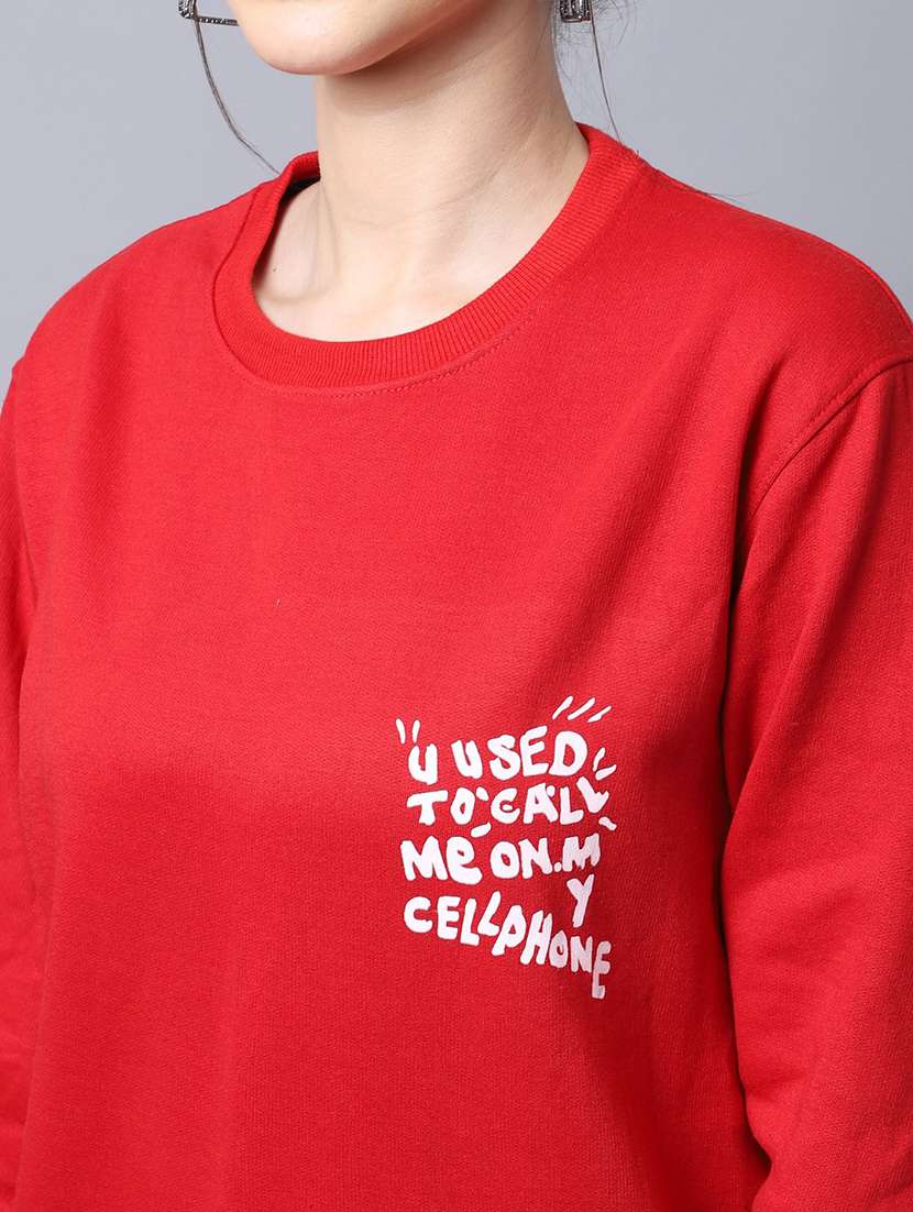 women long sleeves front & back print sweatshirt - 21539915 - Standard Image - 4