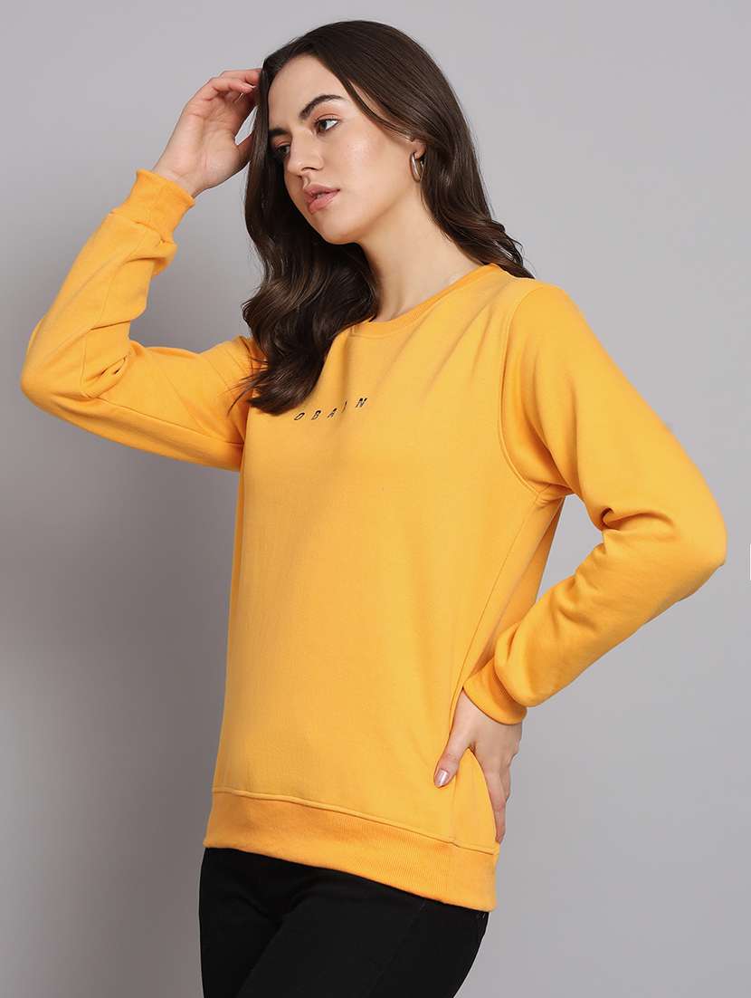 women chest print long sleeve sweatshirt - 21539923 - Standard Image - 1