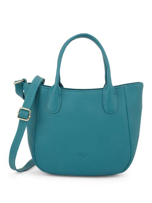 globus women emerald green vegan leather textured curved shape sling bag with adjustable strap - 21541616 - Standard Image - 0