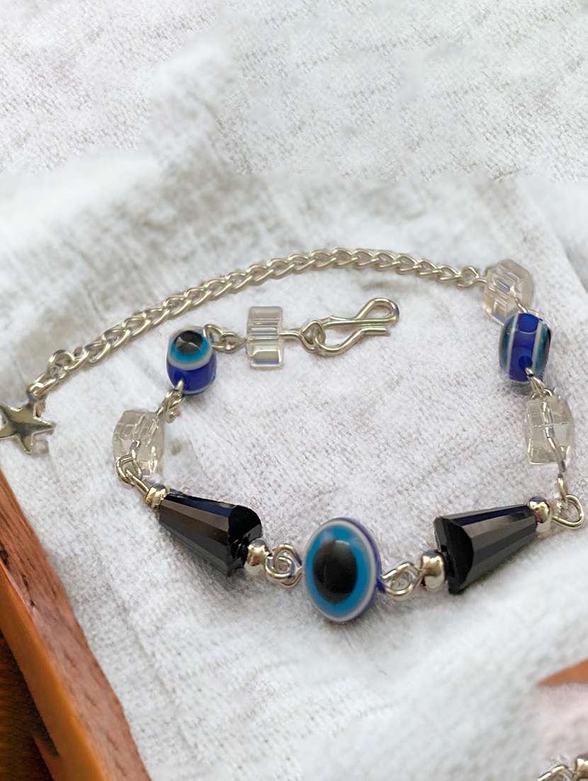 women black evil eye bracelet - 21541628 - Standard Image - 1