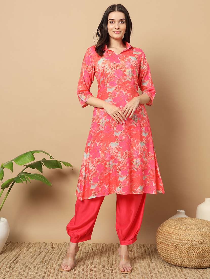 women floral kurta salwar set 