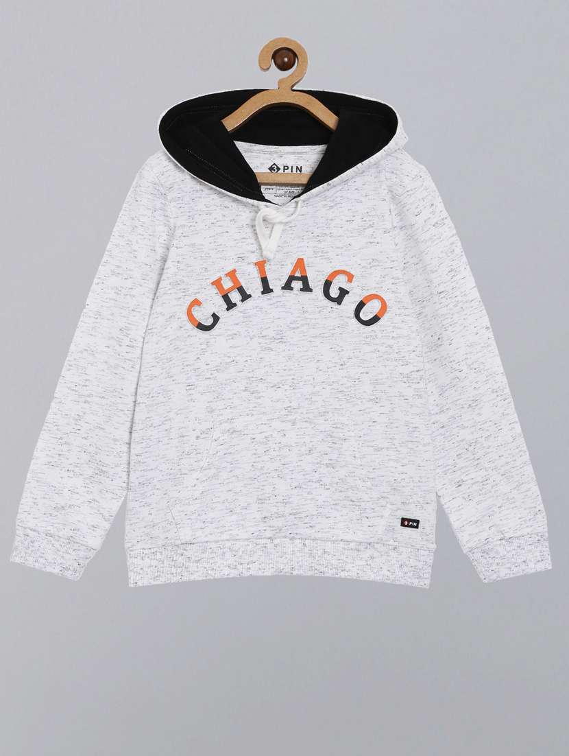 boys long sleeve chest print sweatshirt