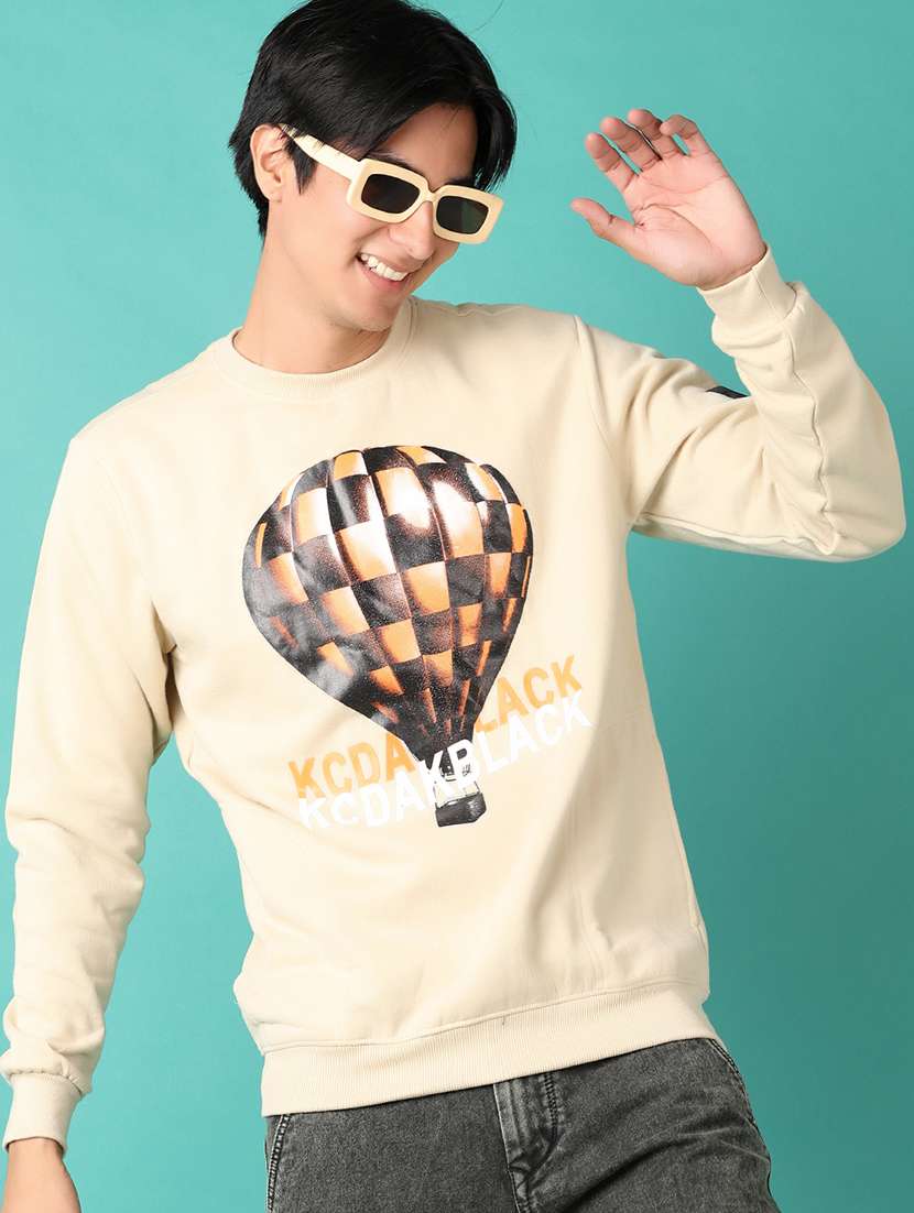men long sleeves front & back print sweatshirt - 21542525 -  Standard Image - 1