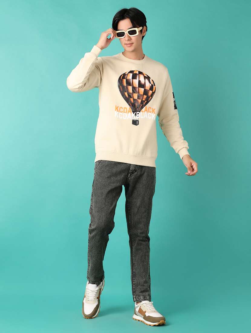 men long sleeves front & back print sweatshirt - 21542525 -  Standard Image - 4