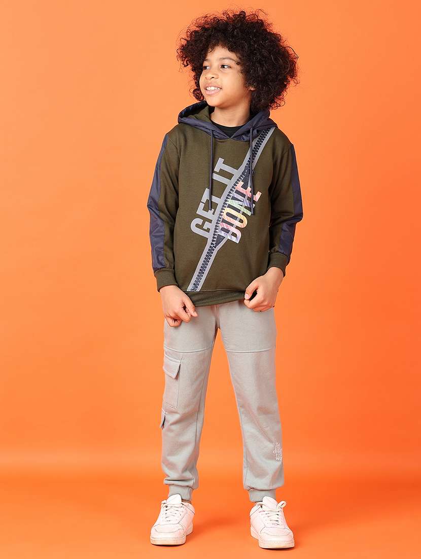 boys front print hooded sweatshirt - 21542531 -  Standard Image - 4