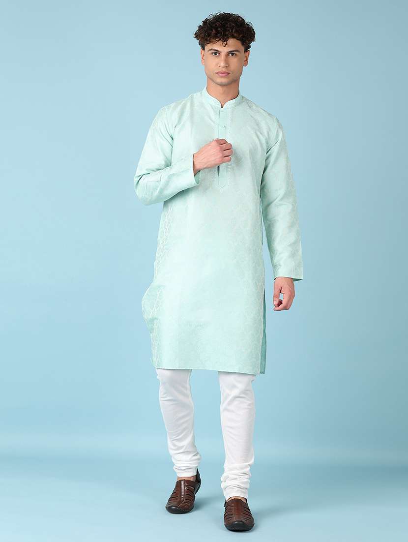 men printed kurta churidar ethnic wear set - 21542550 -  Standard Image - 1