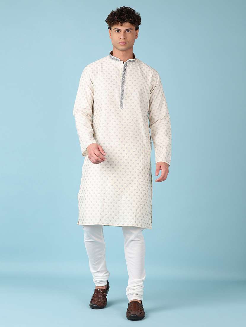 men printed kurta churidar ethnic wear set - 21542551 -  Zoom Image - 0