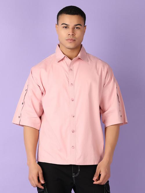 men short sleeves solid casual shirt - 21542575 -  Standard Image - 0