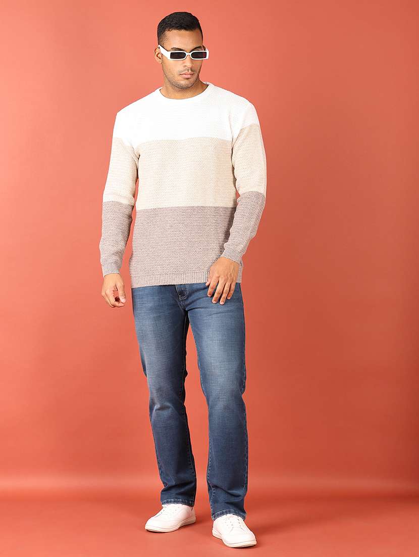 men long sleeves color block pullover - 21542580 -  Standard Image - 4