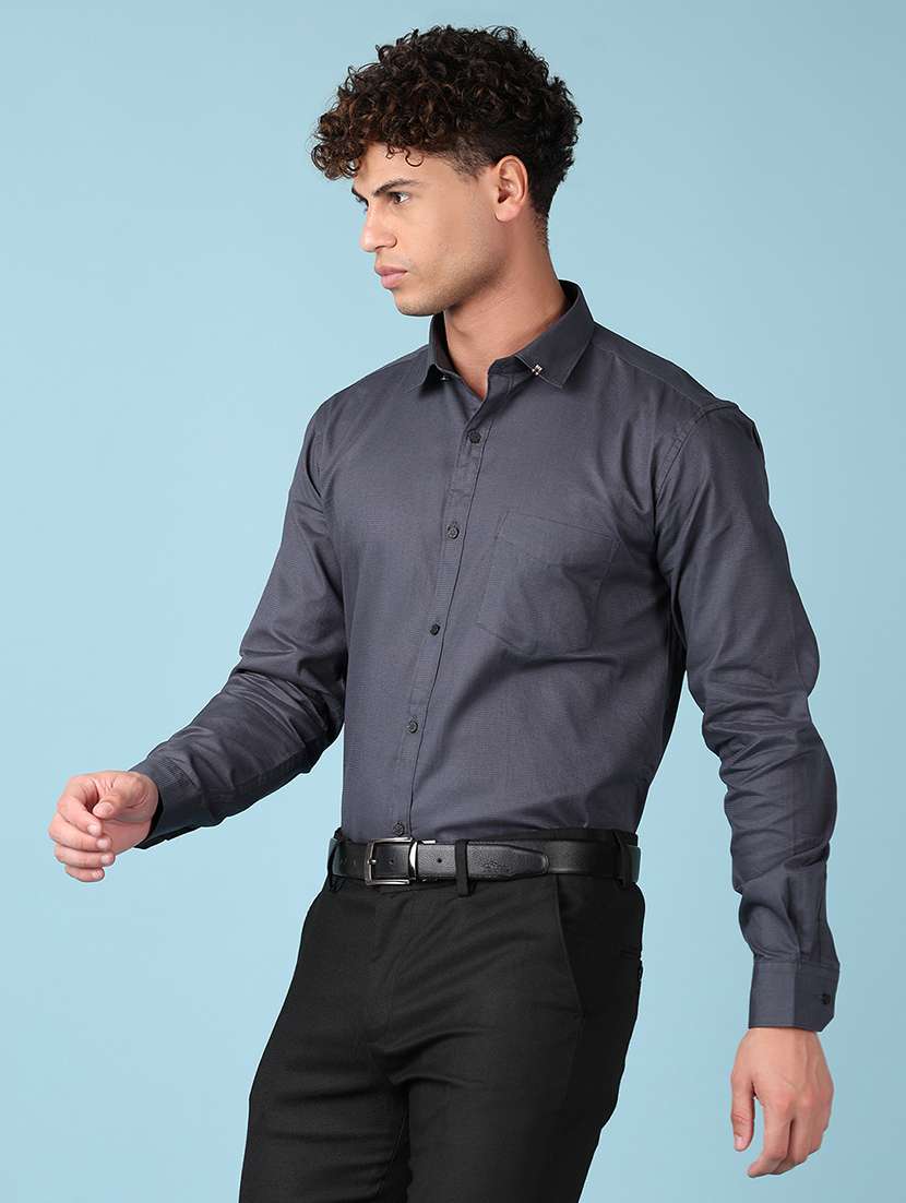 men long sleeves solid formal shirt - 21542596 -  Standard Image - 1