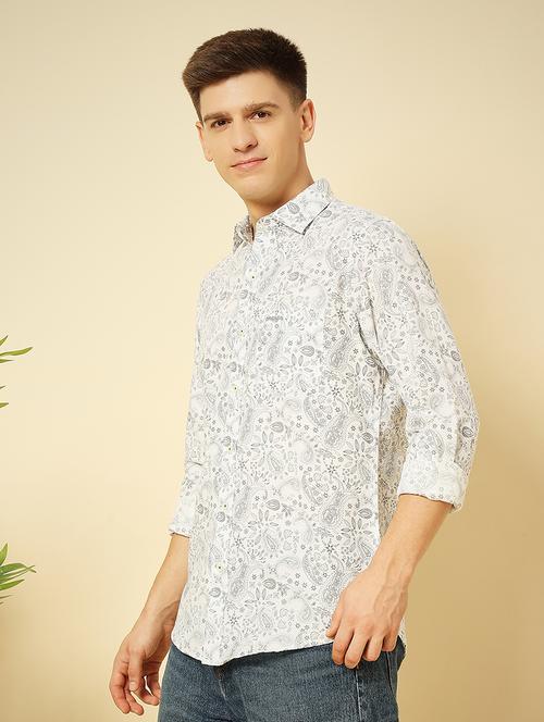 grey cotton casual shirt - 21542993 - Standard Image - 0