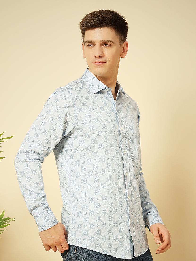 blue cotton casual shirt - 21542999 - Zoom Image - 0
