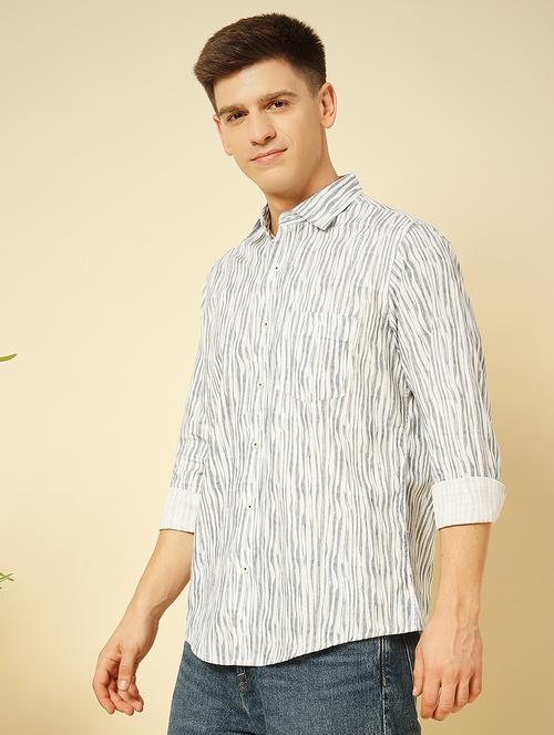 blue cotton casual shirt - 21543006 - Standard Image - 0