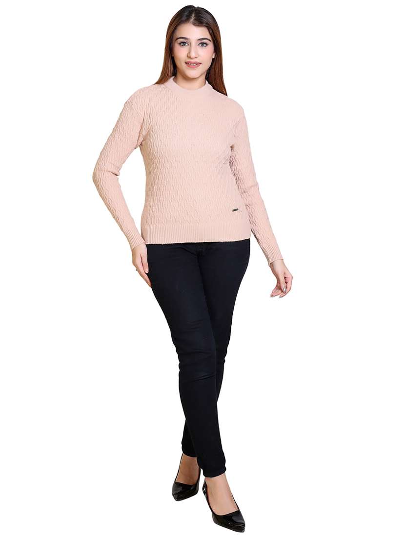 women self designed long sleeve pullover - 21543007 - Standard Image - 4